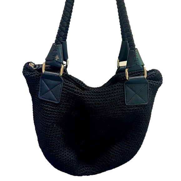 The Sak brand shoulder bag in black woven knit medium size great condition - Picture 5 of 7